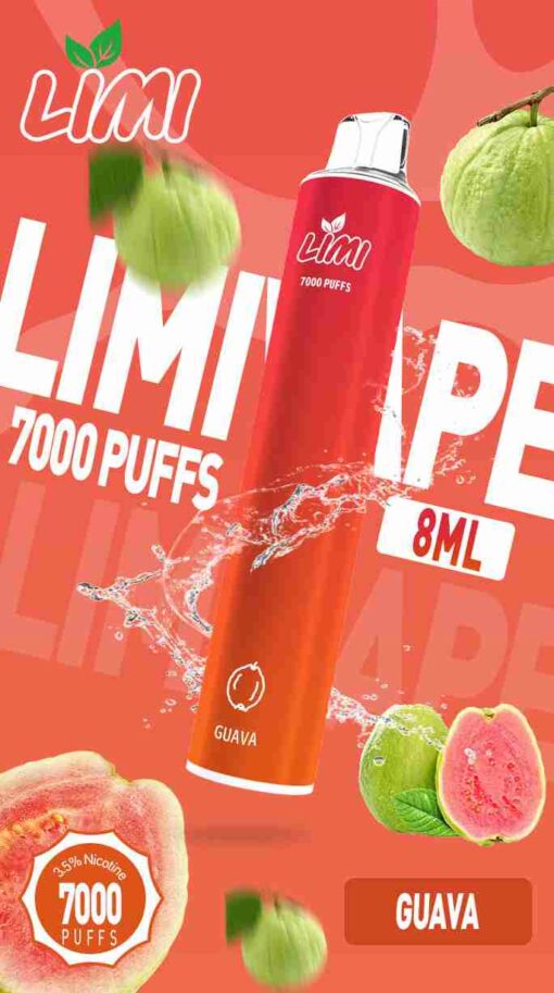 LIMI 7000 Puffs拋棄式電子煙，超強推薦，台灣Vape界的頂級一次性電子煙首選！搭載14ml超大煙油容量與600mAh可充電電池，提供約7000口暢快體驗，無需注油或維護，確保不漏油、無焦味。15款精選口味，台灣現貨，立即點燃你的味蕾派對！